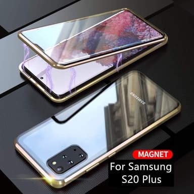 Samsung S20 Plus deksel dobbeltsidig herdet glass Gull