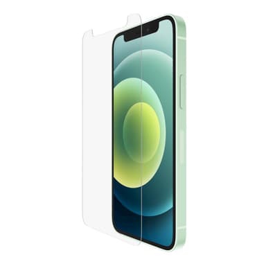 Belkin ScreenForce UltraGlass antimikrobiell skjermbeskytter for iPhone 12 Mini, dobbelt ionebytte glass, gjennomsiktig