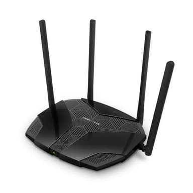 Mercusys AX1800 Dual-Band WiFi 6 Router MR70X 802.11ax, 1201+574 Mbit/s, 10/100/1000 Mbit/s, Ethernet LAN (RJ-45) porter 3, Antennetype 4xFixed, Svart