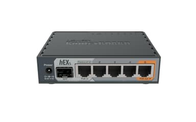 MikroTik Router hEX S RB760iGS 10/100/1000 Mbit/s, Ethernet LAN (RJ-45) porter 5, 1xUSB