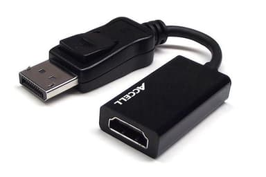ACCELL aktiv DisplayPort til HDMI-adapter, støtter 4K ved 60Hz, svart