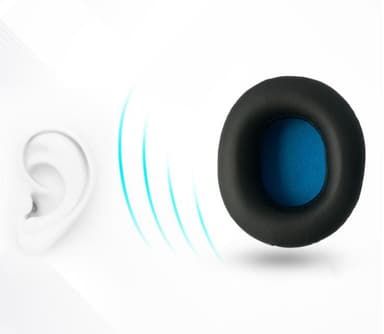 Øreputer og genserbeskyttelse for Sennheiser HD8 HD7 DJ HD6 MIX Black