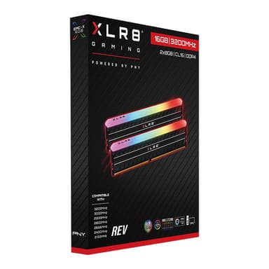PNY XLR8 Gaming REV™ RGB 16GB (2x8GB) DDR4 3200MHz Desktop Memory Kit