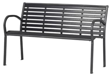 Hagebenk 124x60cm sort
