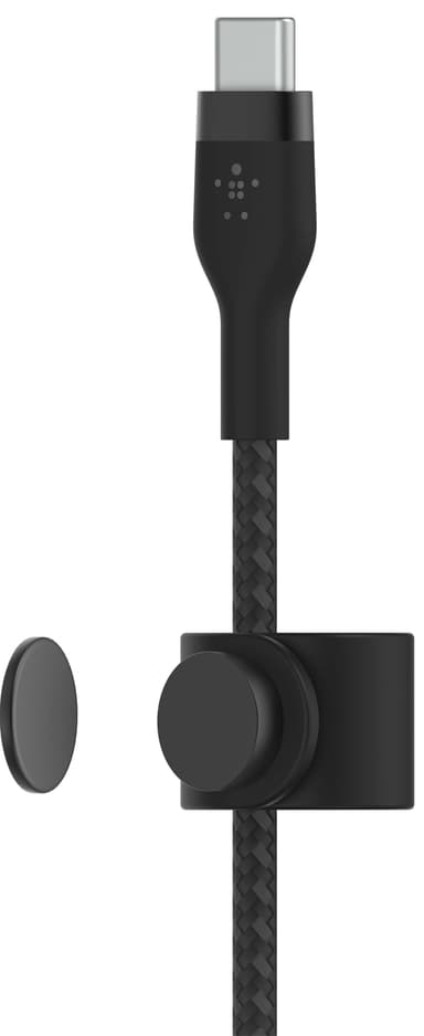 Belkin USB-C til USB-C flettet silikonkabel 3m (sort)