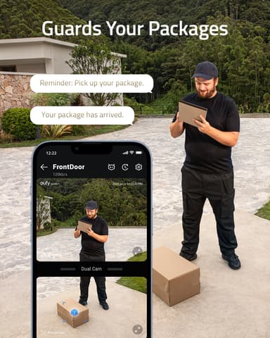Eufy 2K Dual Cam Video smart ringeklokke + Eufy Security Home Base 2