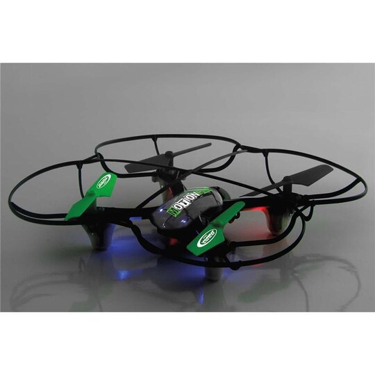 Fjernstyrt Drone MotionFly G-Sensor Compass Turbo Flip 2,4 GHz Styring Sort/Grøn