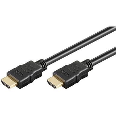Goobay høyhastighets HDMI-kabel med Ethernet 69122 svart, HDMI til HDMI, 0,5 m