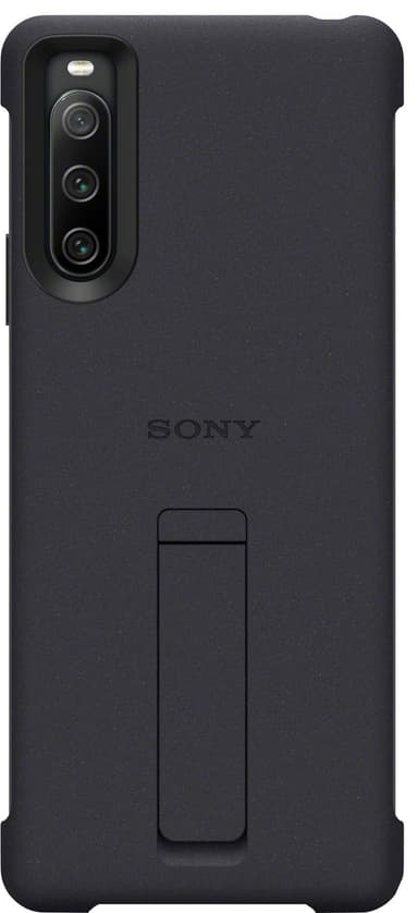 Sony Xperia 10 IV Style mobildeksel (sort)