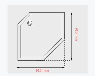 Dusjkabinett Elsa Home - 90 x 90 x 205 cm