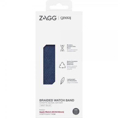 Gear4 Apple Watch 42/44/45mm/Apple Watch Ultra Armbånd Braided Watch Band Large Navy Blue