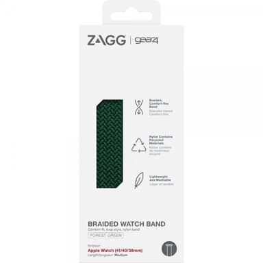 Gear4 Apple Watch 38/40/41mm Armbånd Braided Watch Band Medium Forest Green
