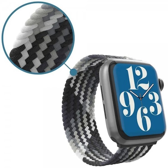 Gear4 Apple Watch 42/44/45mm/Apple Watch Ultra Armbånd Braided Watch Band Medium Storm