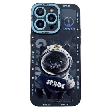 TPU Telefondeksel til iPhone 15 Case Cat - Svart