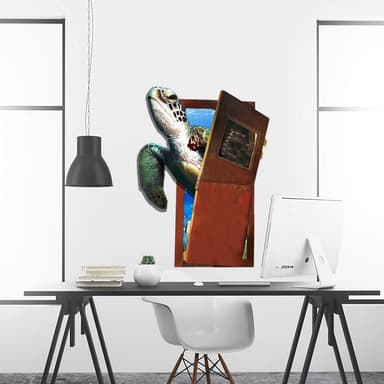 45x60cm sjøskilpadde veggdekal Selvklebende avtakbart dekal