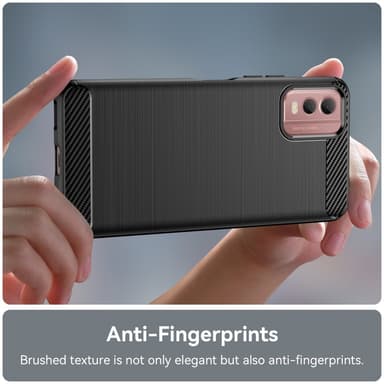 Slim-Fit TPU Telefondeksel til Nokia C32 - Svart