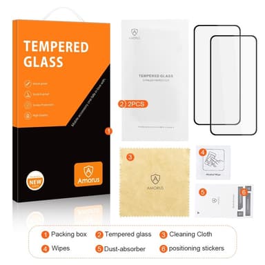 AMORUS for Pixel 8 Pro Skjermbeskytter i Herdet Glass 2-Pakke