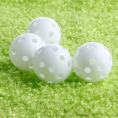 Treningsgolfballer med hull 10-pakning Hvit