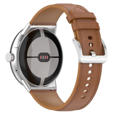 Klokkerem i ekte skinn 20 mm kompatibel med Google Pixel Watch 1/2 Lysebrun