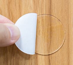 10-delers runde selvklebende sporløst dobbeltsidig nanotape-klistremerke Gjennomsiktig 1.5 x 0.08 cm