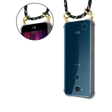 LG X POWER 3 Deksel med Halskjede (brun)