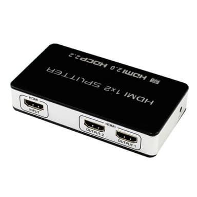 1 x 2 HDMI splitter UltraHD 4K 60Hz stöder 3D HDMI2.0 HDCP2.2