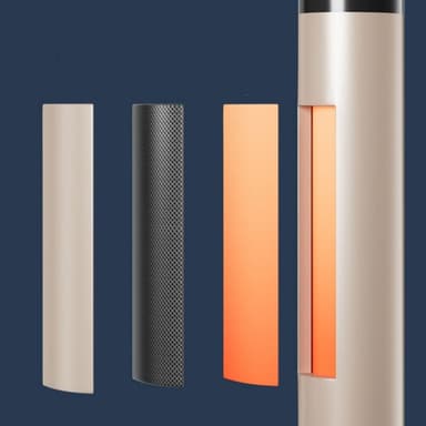 Anti-Scald LCD-skjerm Krølltang med 14 temperaturkontrollmodus Hvit 20mm