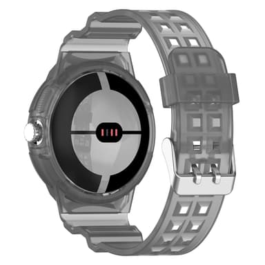 INF Integrert TPU-klokkerem Støtsikker for Google Pixel Watch 1/2 Svart aske