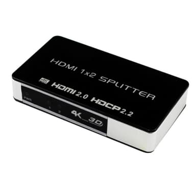 1 x 2 HDMI splitter UltraHD 4K 60Hz stöder 3D HDMI2.0 HDCP2.2