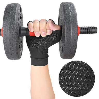 Sklisikre halvfingerhansker fitnesshansker 1 par S