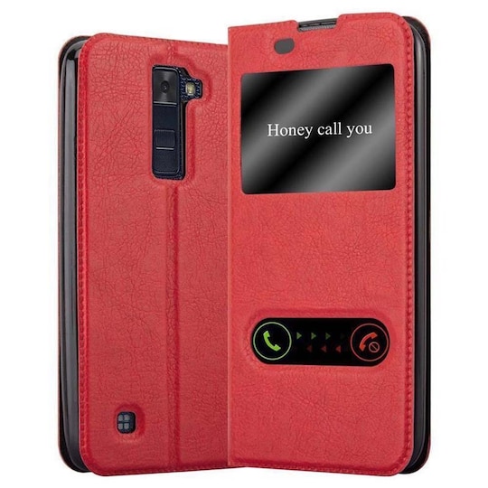LG K8 2016 lommebokdeksel cover (rød)