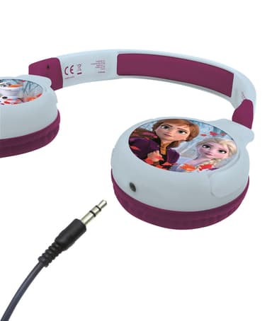 2 i 1 Bluetooth og kablet komfort sammenleggbare hodetelefoner med barnesikkert volum Frozen design