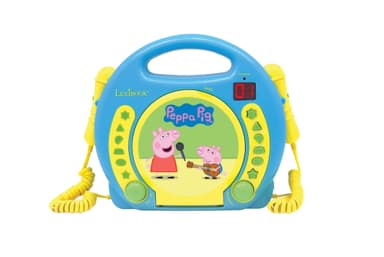 Peppa Pig Bærbar cd-afspiller med 2 syng med-mikrofoner