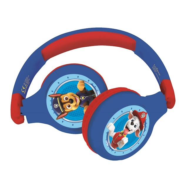 2 i 1 Bluetooth og sammenleggbare hodetelefoner med kablet komfort med barnesikkert volum - Paw Patrol
