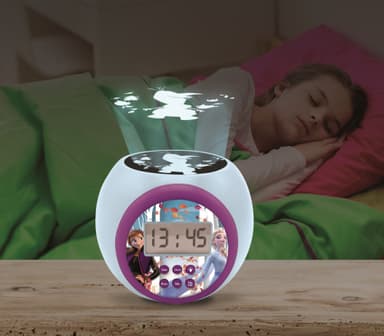 Vækkeur med enhjørning natlys med 3D-design og lydeffekter