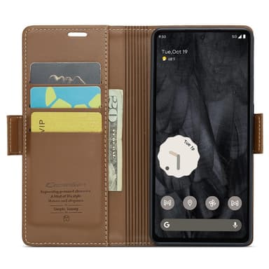 CASEME Lommebok-deksel til Pixel 8 Pro - Brun