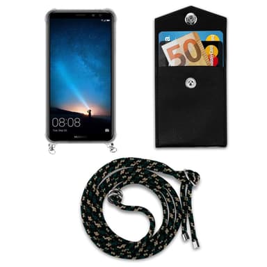 Huawei MATE 10 LITE Deksel med Halskjede (brun)
