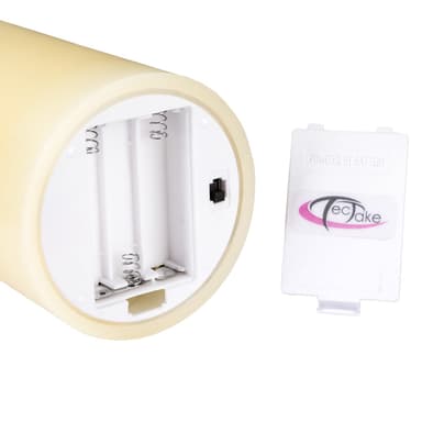 8 LED lys - led stearin lys med fjernkontroll - hvit