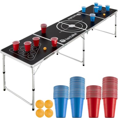 Beer pong bord Tijuana - svart/hvit