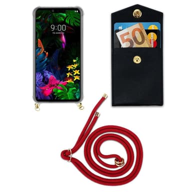 LG G8 ThinQ Deksel med Halskjede (rød)