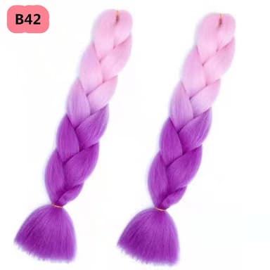 INF Jumbo braid hair extensions twist flette hår Rosa