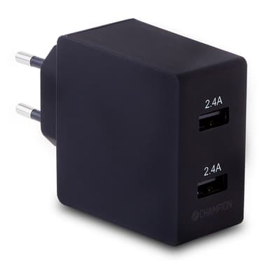 Champion Lader 24W 2-Port Sort