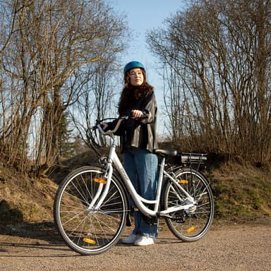 Swoop Elektrisk Sykkel Klassisk, Dame 28 Hvit
