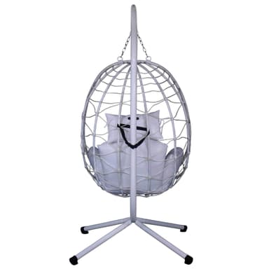 Lykke Hengestol Egg Stol, hvit