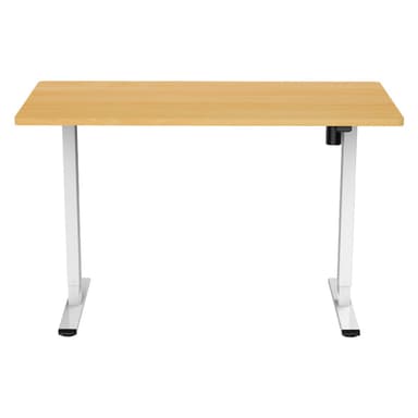 Lykke Elektrisk Hev- og Senk Skrivebord M100, hvit/eik, 120 x 60 cm