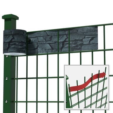 Pvc gjerde strimmel - 70 m,skifer