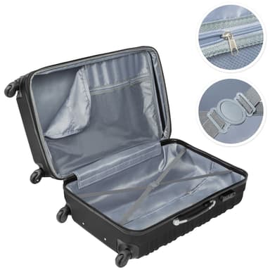 Koffert sett 4 deler hardcase - svart