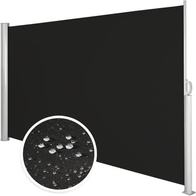 Sidemarkise aluminium - 180 x 300 cm,svart