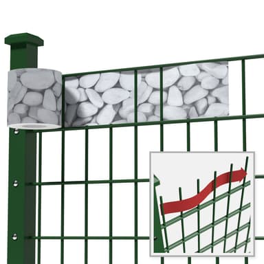 Pvc gjerde strimmel - 35 m,marmor grus