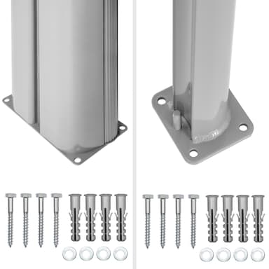 Dobbel Sidemarkise aluminium - 160 x 600 cm,svart